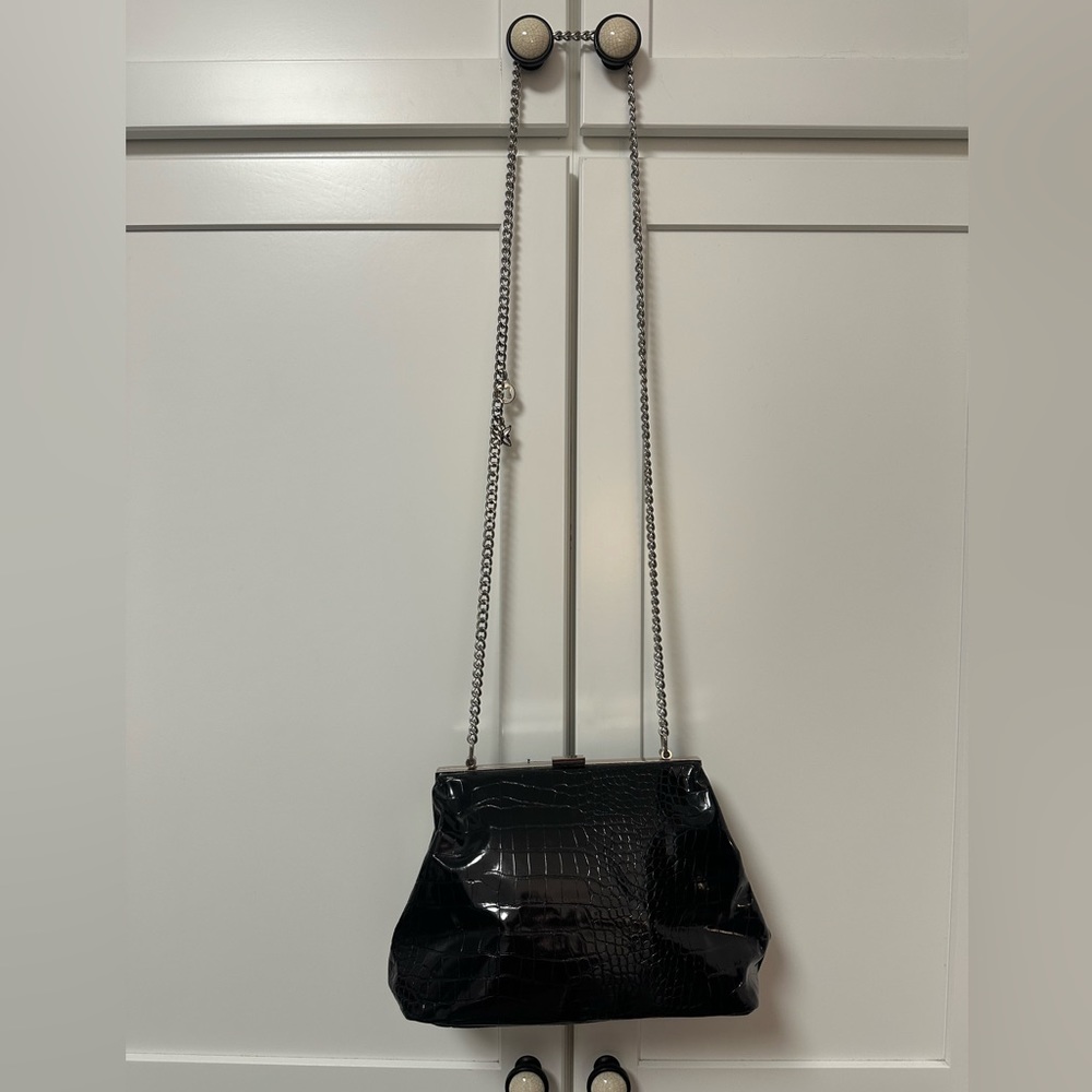 BCBGENERATION Faux Patent Croc Purse GUC - Picture 6 of 9
